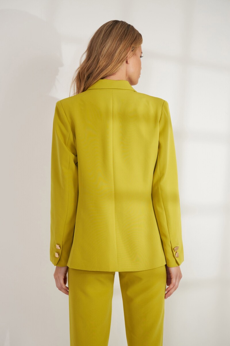 Blazer con seis botones verde lima