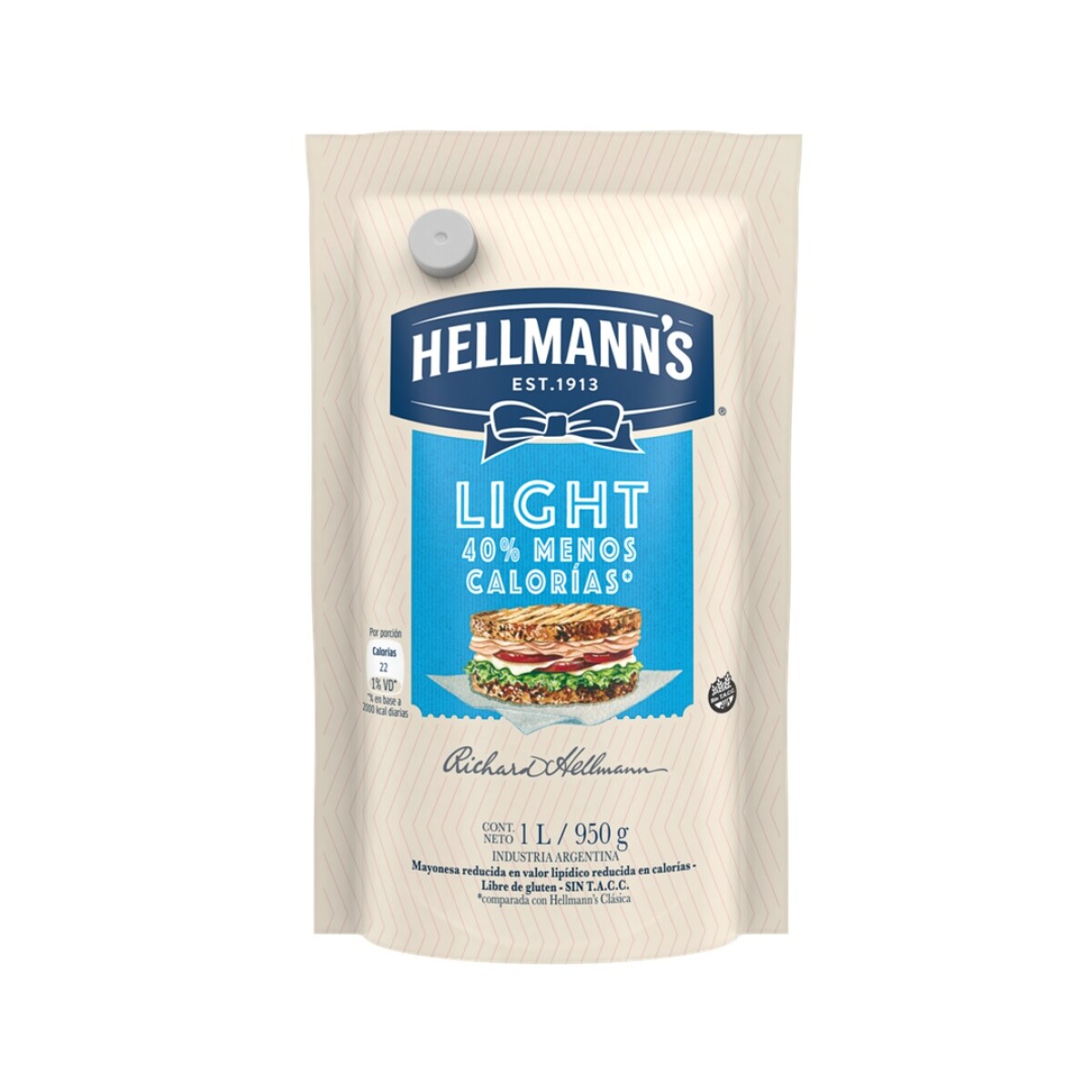 MAYONESA HELLMANNS LIGHT 950G 