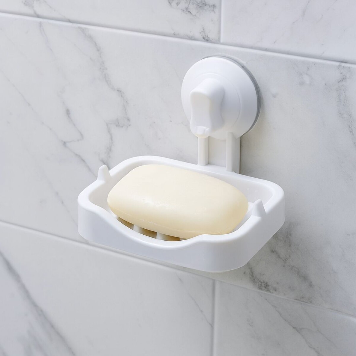 JABONERA PARA PARED FIJACION DE VACIO - Blanco 
