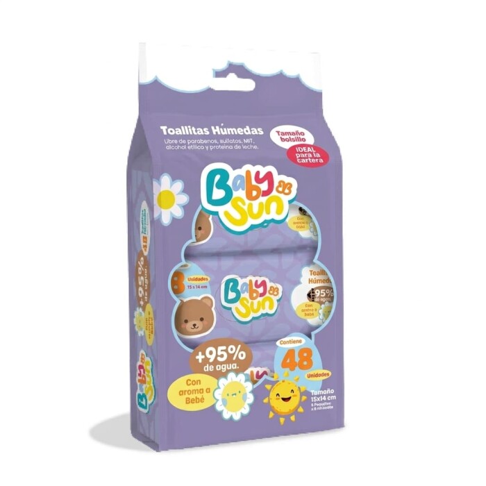 BABYSUN TOALLITAS MINI AROMA BEBE 6X 8UN única