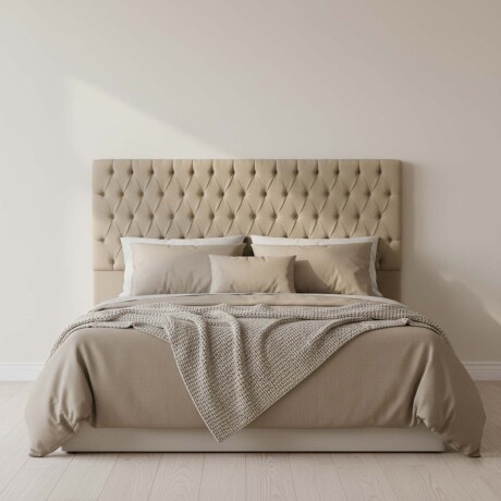 RESPALDO SUPER KING TELA NATURAL-BEIGE GIULIA
