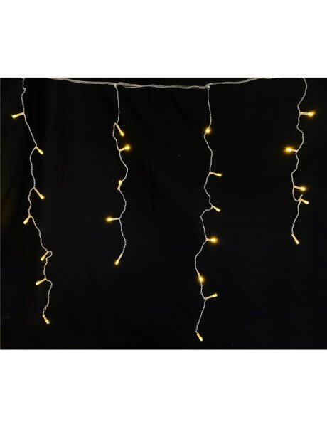 GUIA LUCES CORTINA 96 LED ICICLE FUNCION CALIDA 3.5 MT. X 50/70/50 CAIDA GUIA LUCES CORTINA 96 LED ICICLE FUNCION CALIDA 3.5 MT. X 50/70/50 CAIDA