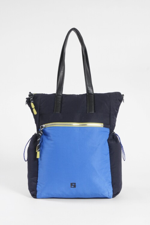 Mochila shopper bolsillos azul marino