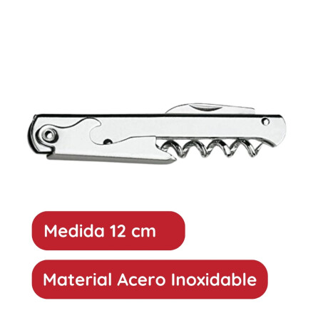 Sacacorchos 12 cm Acero Inoxidable Sacacorchos 12 cm Acero Inoxidable