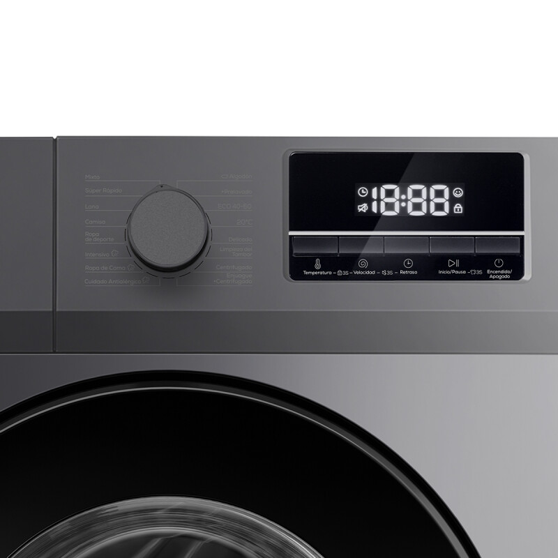 Lavarropas Automático Carga Frontal AIWA 6KG Inverter Gris
