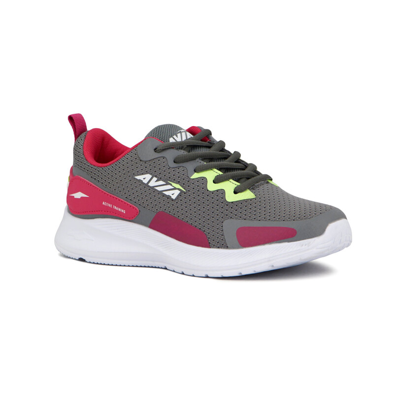 Avia Zapatillas Acordonadas Para Dama Persan- Mid Grey/fuschia Gris-fucsia