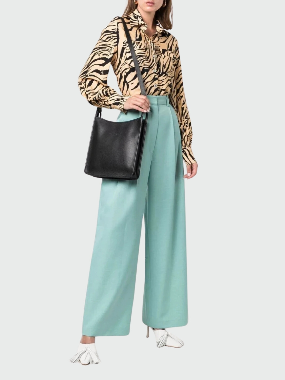 Longchamp -Cartera de cuero cruzada, Zipped 0
