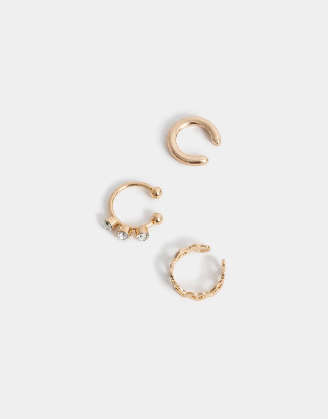 Bijou Cuff Con strass Set De Cuff Con Strass - Dorado