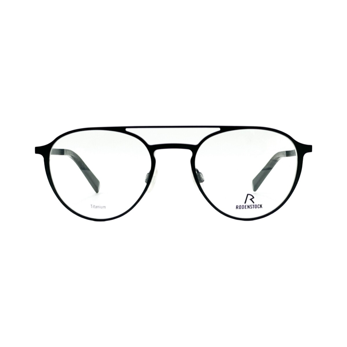 Rodenstock Redondo Oversize Doble Barra Negro Mate 