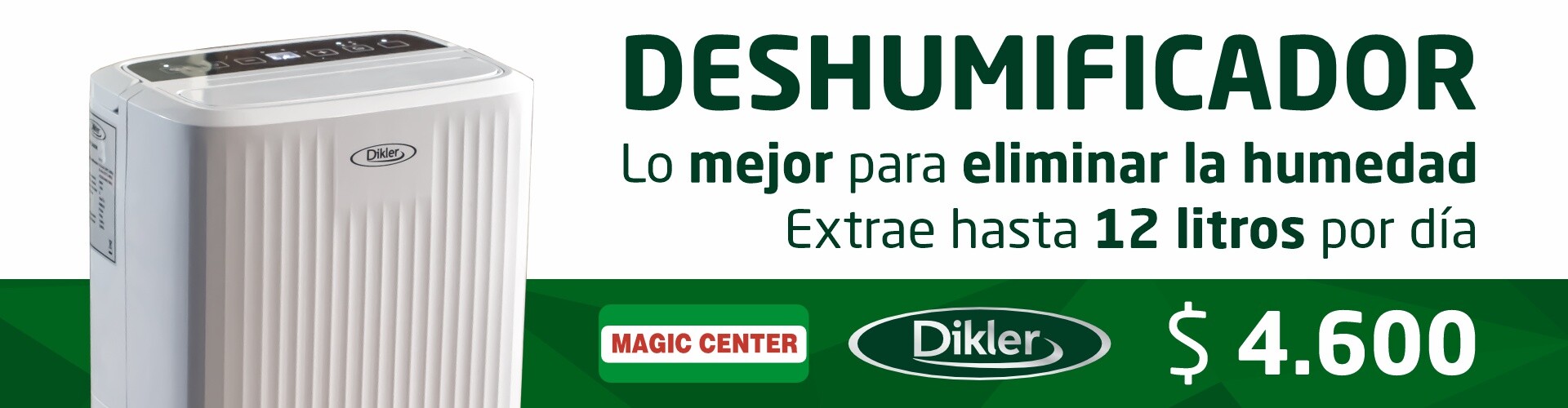 DESHUMIDIFICADOR DIKLER 12LT
