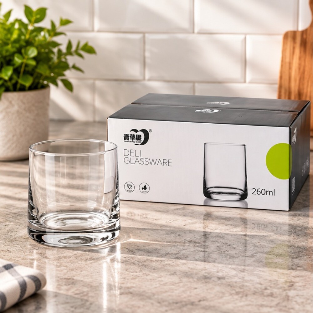 1 vaso vidrio Deli Glass 260 ml. 1 vaso vidrio Deli Glass 260 ml.