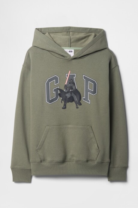 Buzo Canguro Logo Gap Niño Mesculen Green