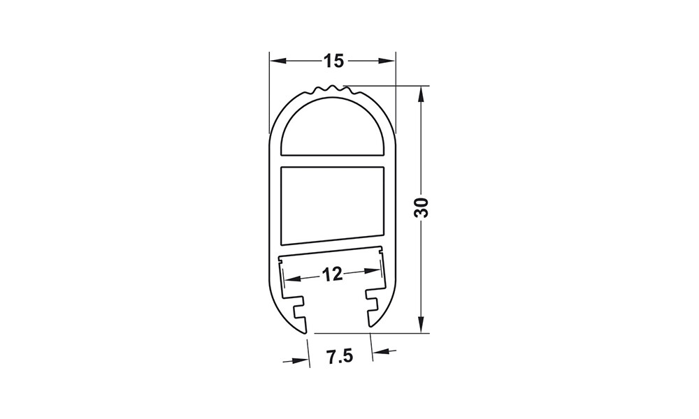 Perfil perchero de aluminio para cinta led Perfil Perchero De Aluminio Para Cinta Led