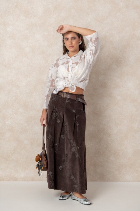 POLLERA MERY Chocolate