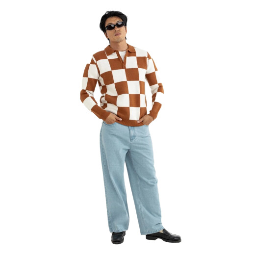 Buzo Rhythm Rhumba Check Polo - Marrón Buzo Rhythm Rhumba Check Polo - Marrón