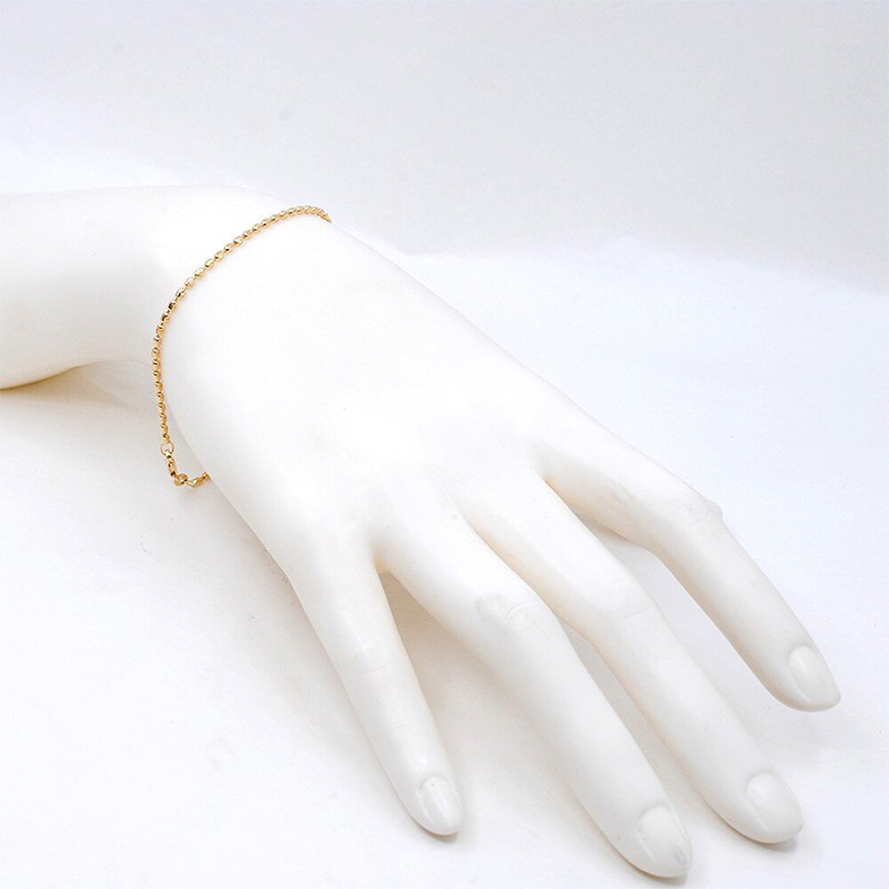 Pulsera En Oro 18K Con Cuentas Ovales Pulsera En Oro 18K Con Cuentas Ovales