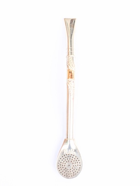 Bombilla De Plata y Oro s28