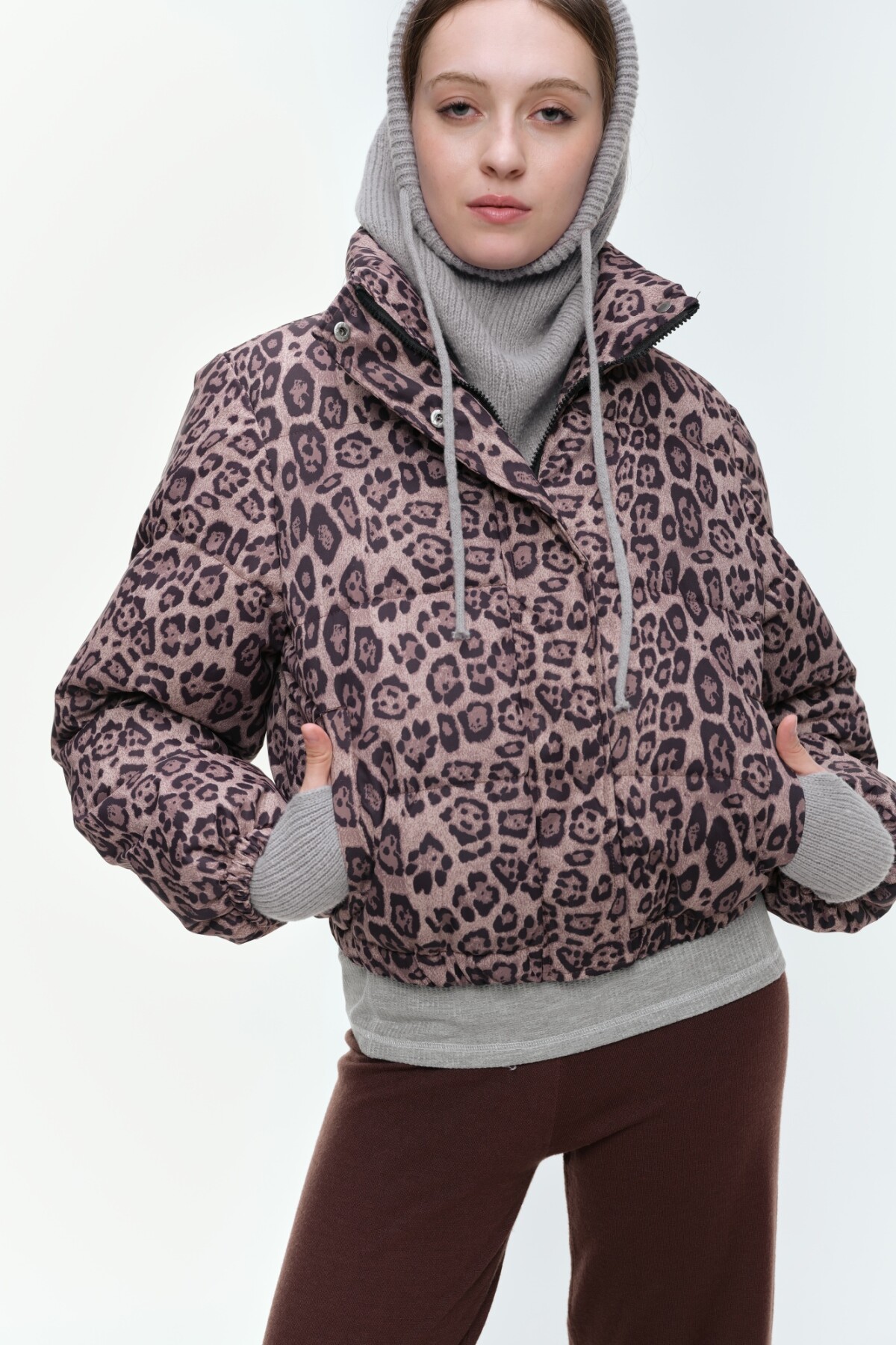 Campera Leopardo Marron