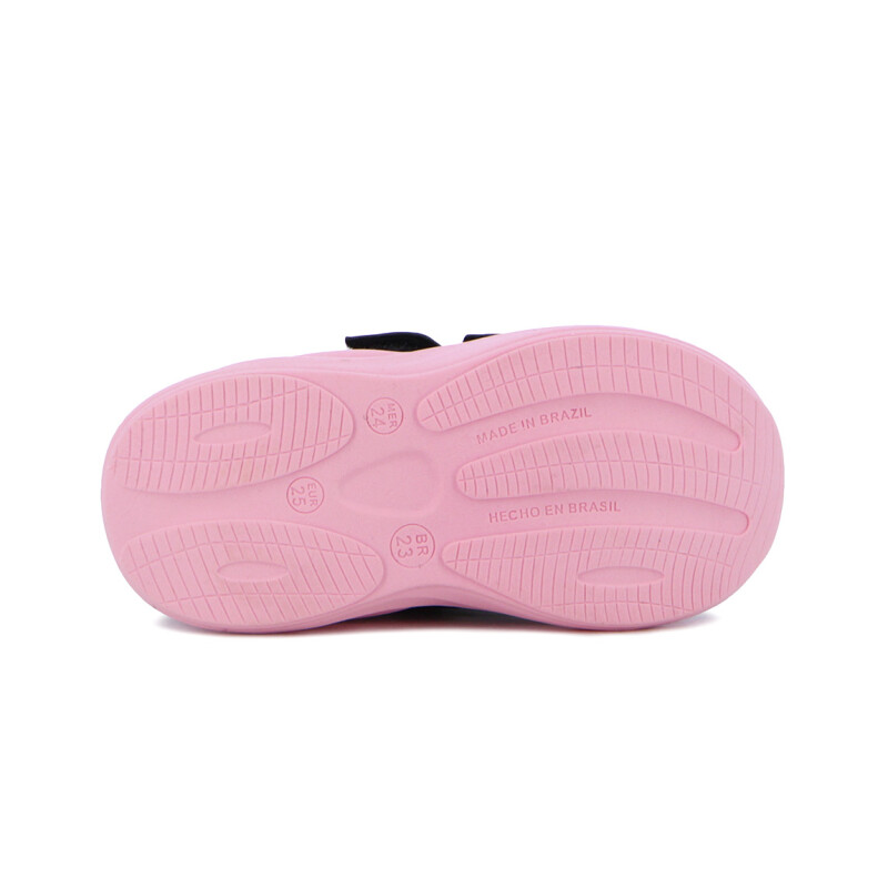 Pe Com Pe Calzado Deportivo Niña C/ Velcro - Negro/rosa Claro Negro-rosa Claro