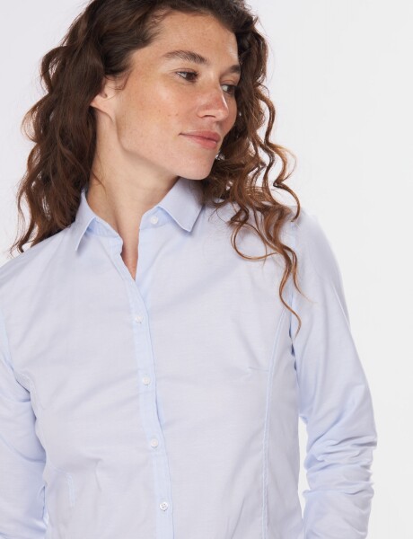 CAMISA LISA OXFORD Celeste