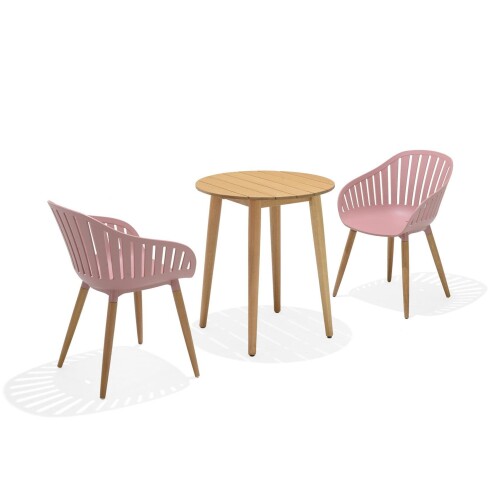 Juego de Mesa y sillas de Jardín - Nassau Rosa