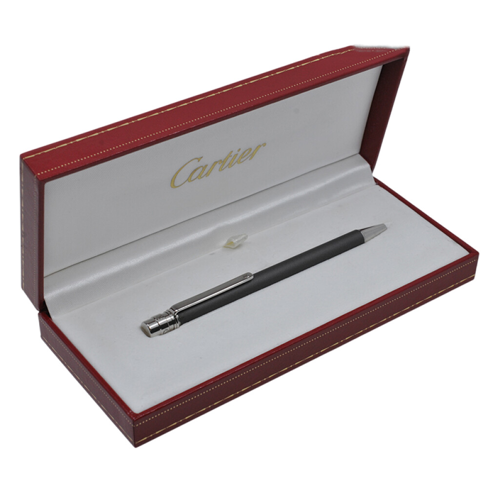 Cartier Stylo Bille Must Santos ST150171 laque gris mate con estuche Cartier Stylo Bille Must Santos ST150171 laque gris mate con estuche