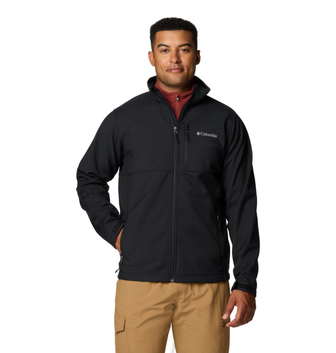 Ascender™ Softshell Jacket - City Grey, Shark - BLACK OUTLINED 