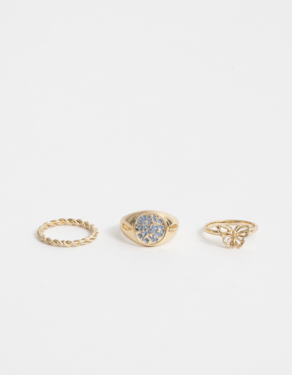 Sets De Anillos Azul 