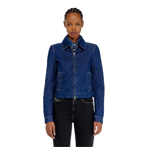 Chaqueta Denim Para Mujer De-Corb Azul oscuro