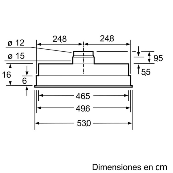 Campana De Integración Bosch Dhl555bl 53cm CAMPANA BOSCH DHL555BL