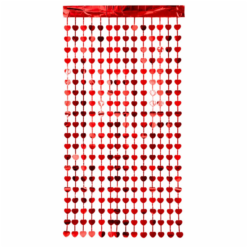Cortina Corazón Rojo