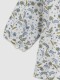 Vestido Estampado Cuello Peter Pan Azul