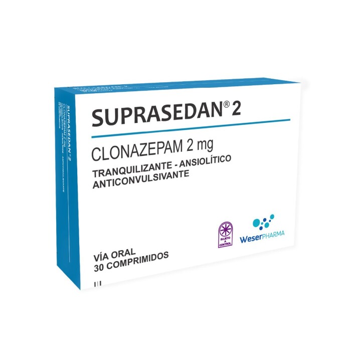 SUPRASEDAN 2 MG. CJ X 30 COMP. única