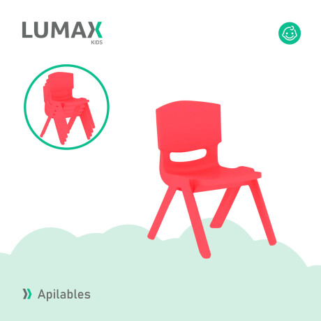 Silla para niños en plástico inyectado colores Rojo