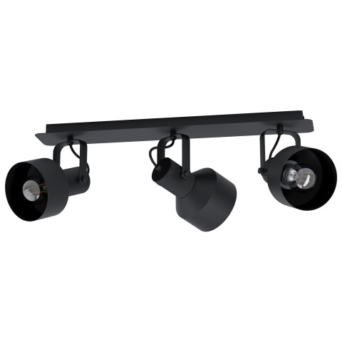 Spot de 3 luces E27 pant. metálicas negro CASIBARE EG4204