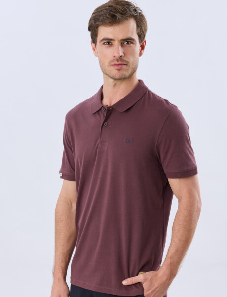 REMERA POLO LISA JERSEY Bordo