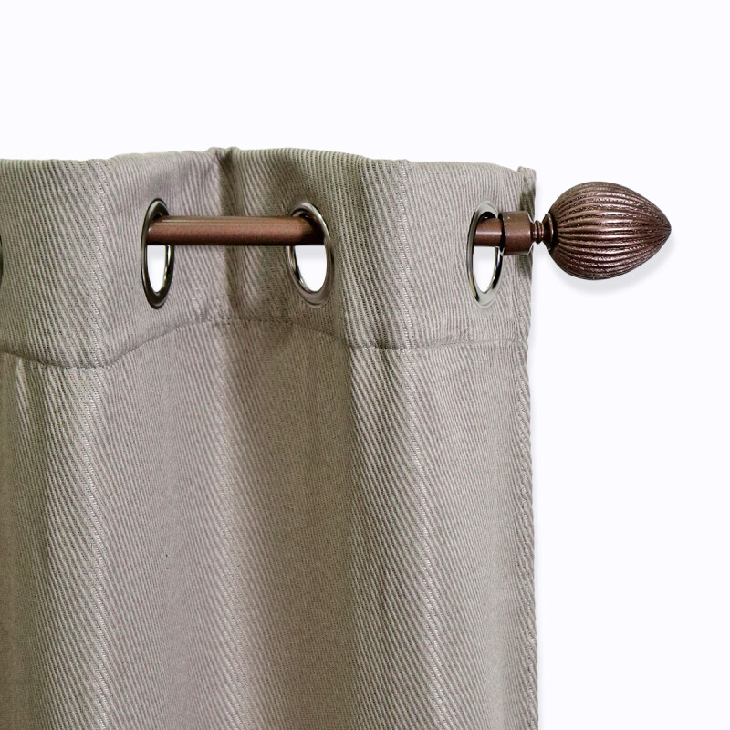 VARA METAL BRONCE P/CORTINA 122-218CM Unica