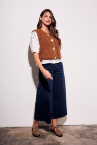 Chaleco Tejido Chocolate