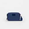 Bandolera New Penny en efecto cuero zaffiano Azul
