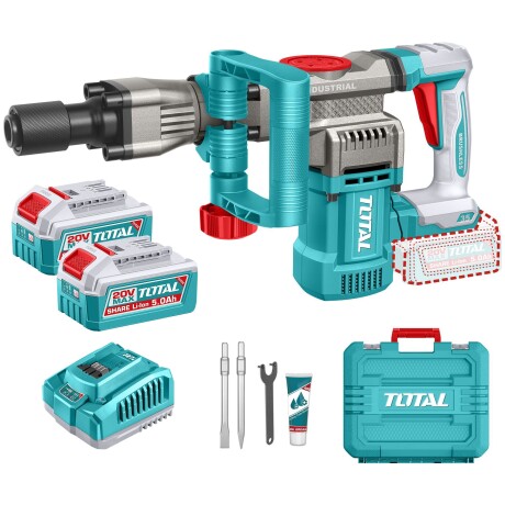 Martillo Demoledor SDS Hex Inalámbrico 20v 16 Joules Doble Batería 5.0Ah - Sin Carbones Martillo Demoledor SDS Hex Inalámbrico 20v 16 Joules Doble Batería 5.0Ah - Sin Carbones