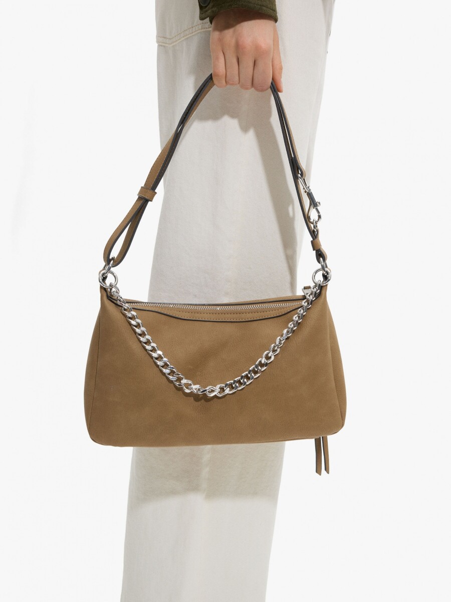 Bolso Bandolera Efecto Piel camel