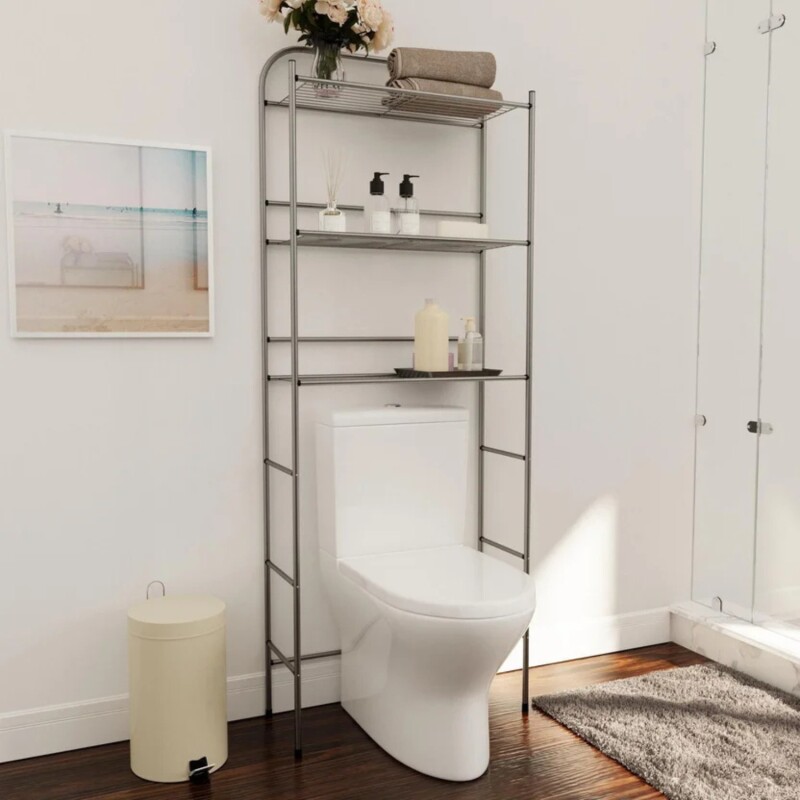Mueble sobre inodoro Sensei D´Acqua 3 estantes Plateado