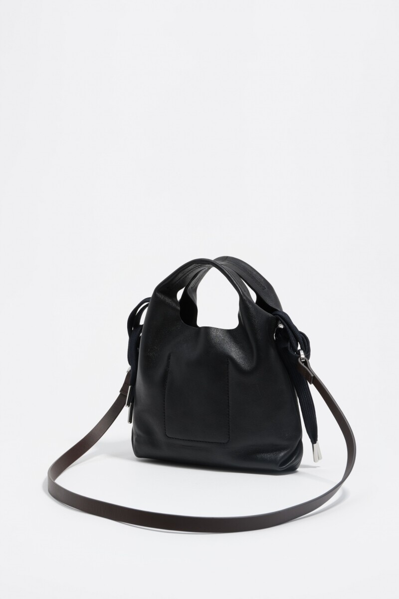 BOLSO DE MANO PIEL NEGRO Negro