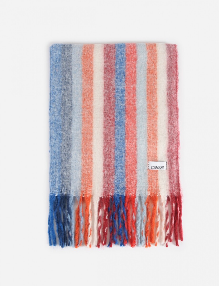 Bufanda franjas - multicolor 