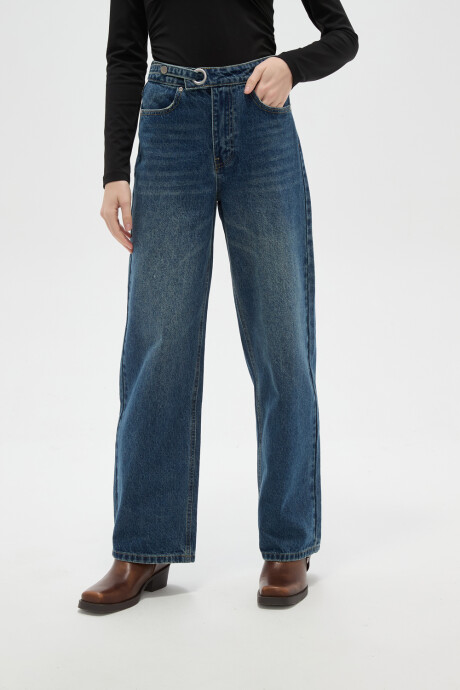 Pantalon Aelith Azul Grisaceo