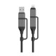 Cable usb 4 en 1 negro