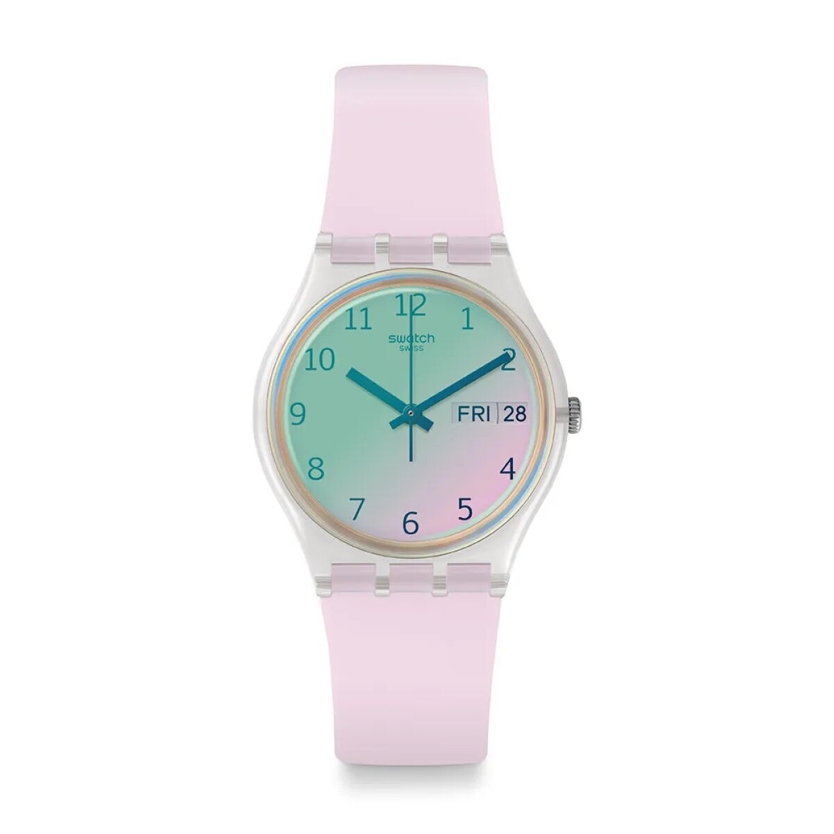 Reloj Swatch Ge714 White Bishop Para Mujer De Silicona 