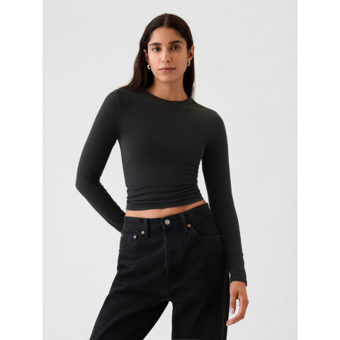 LS CLOSEKNIT CREW - 23 1/2 BLACK