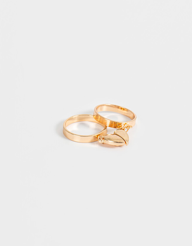 Sets Anillos Con corazón Set De Anillos Con Corazón - Dorado