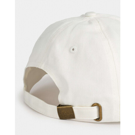 Gorra Canvas Bordada Blanco Crudo